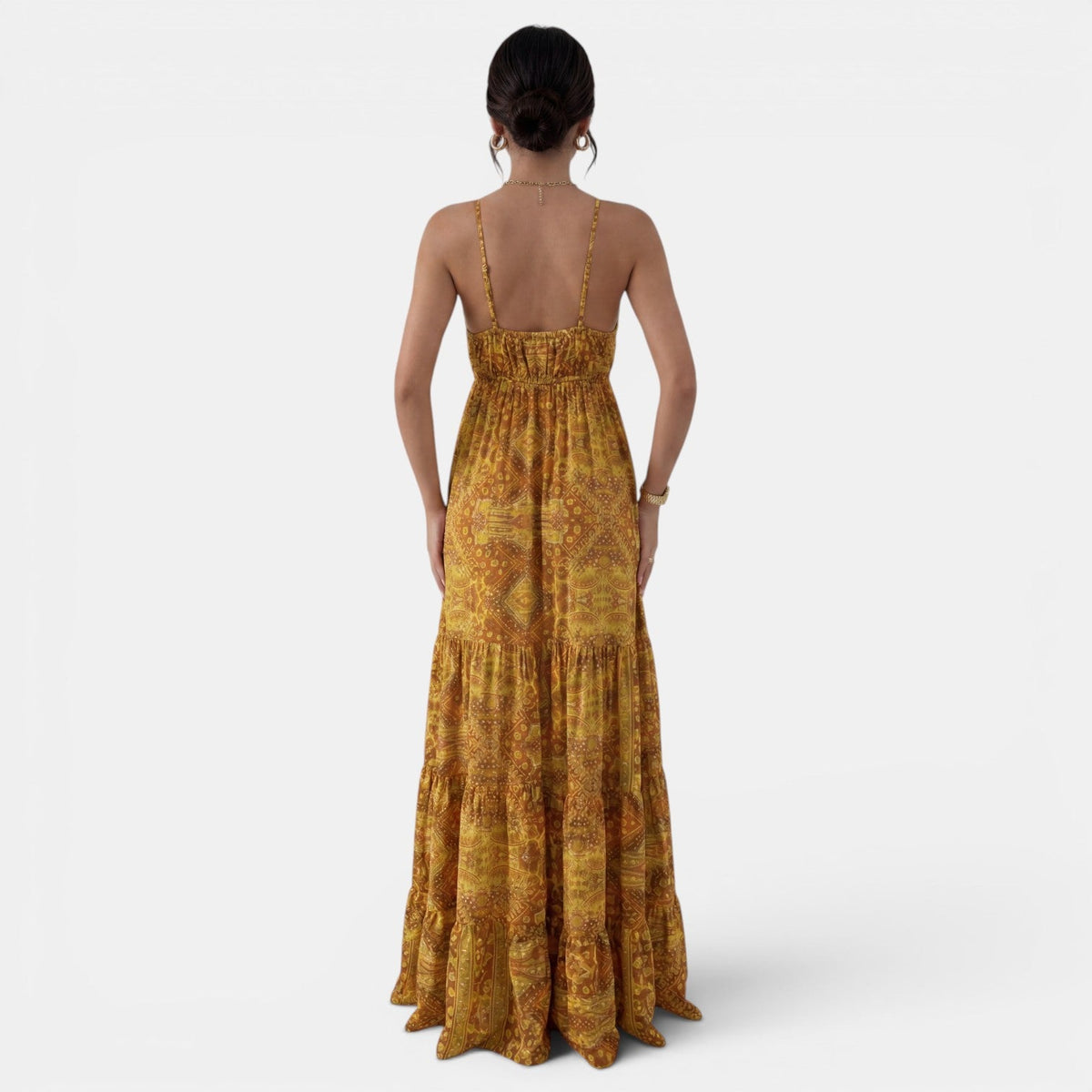 Women's Summer Boho Maxi Dress with Straps