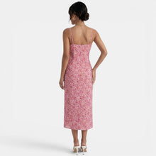 Pink Floral Midi Dress