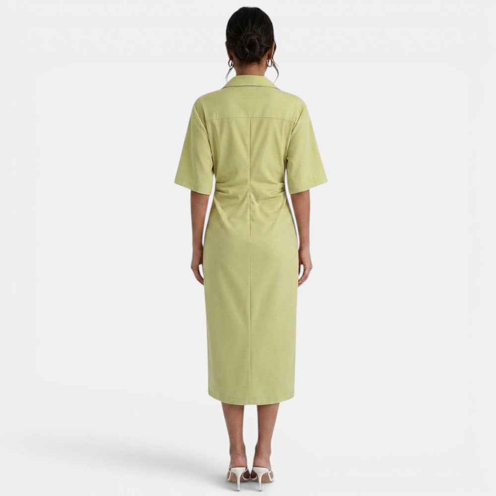 Elegant Shirt Midi Dress