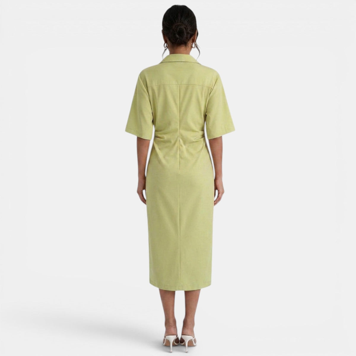 Elegant Shirt Midi Dress
