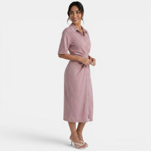 Elegant Shirt Midi Dress