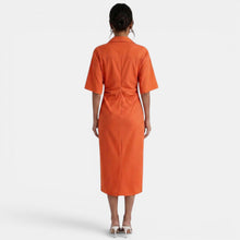 Elegant Shirt Midi Dress