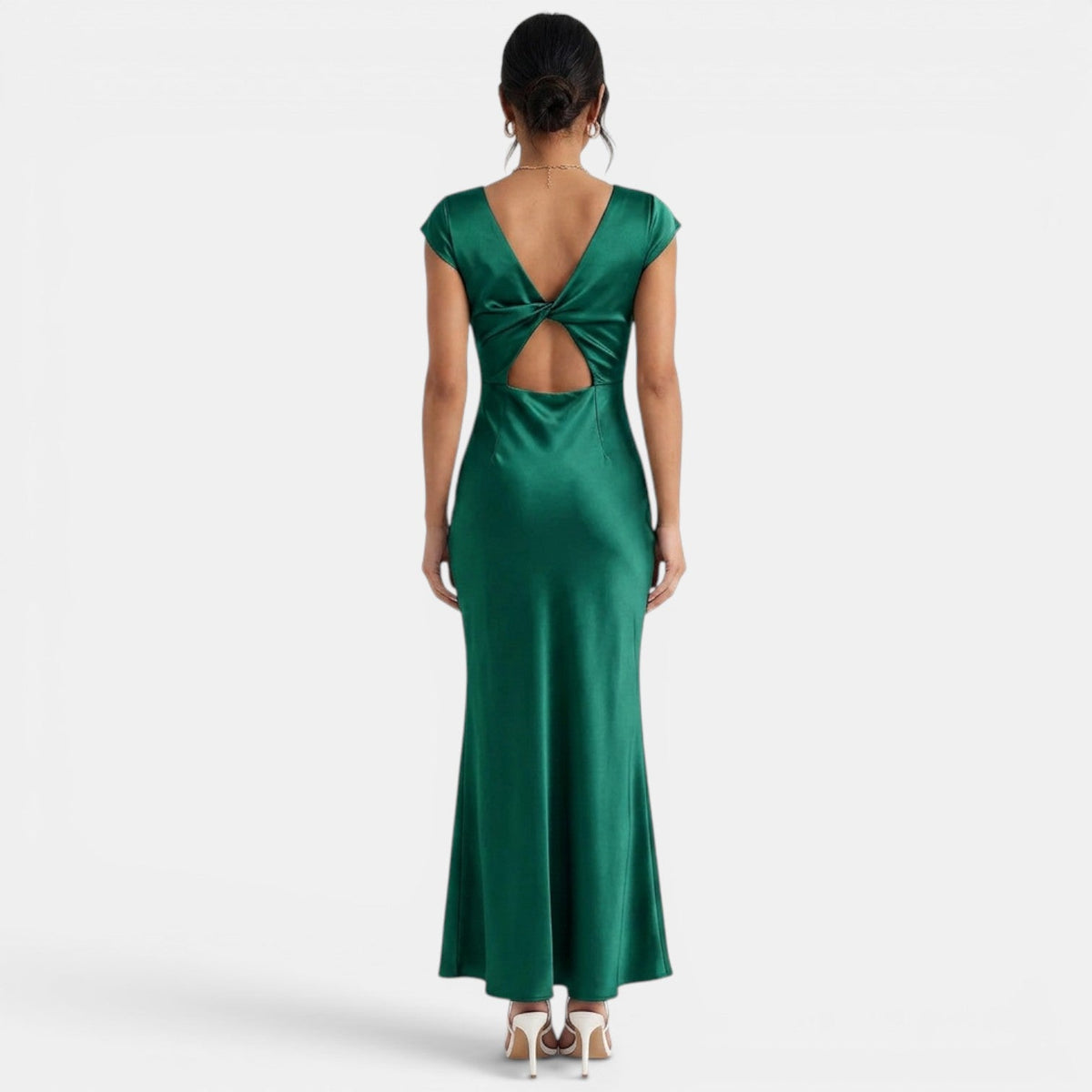 Long V-neck Guest Dress