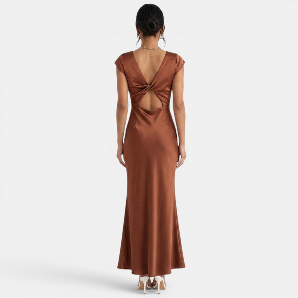 Long V-neck Guest Dress