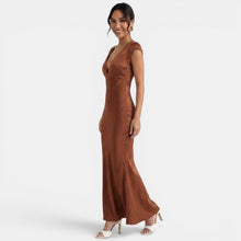 Long V-neck Guest Dress