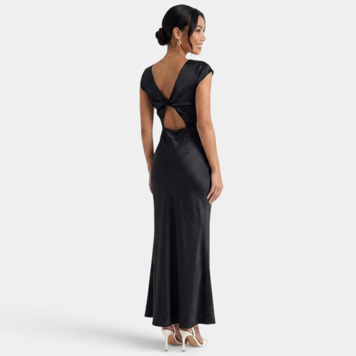 Long V-neck Guest Dress