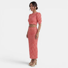Women's 2-Piece Set Crop Top and Slit Skirt