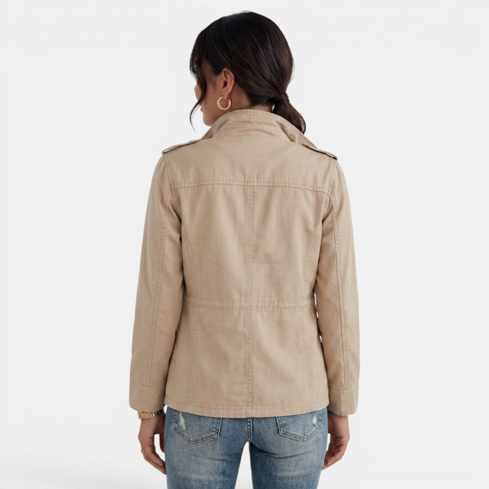 Women's Casual Mid-Season Jacket with Zipper