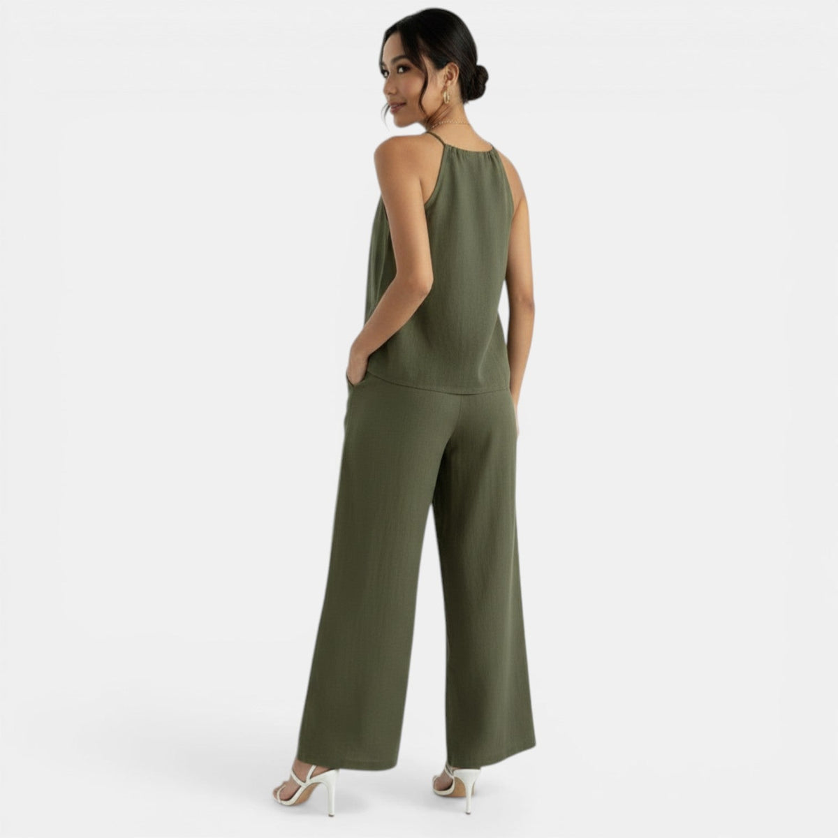 Women's Linen Halter Set