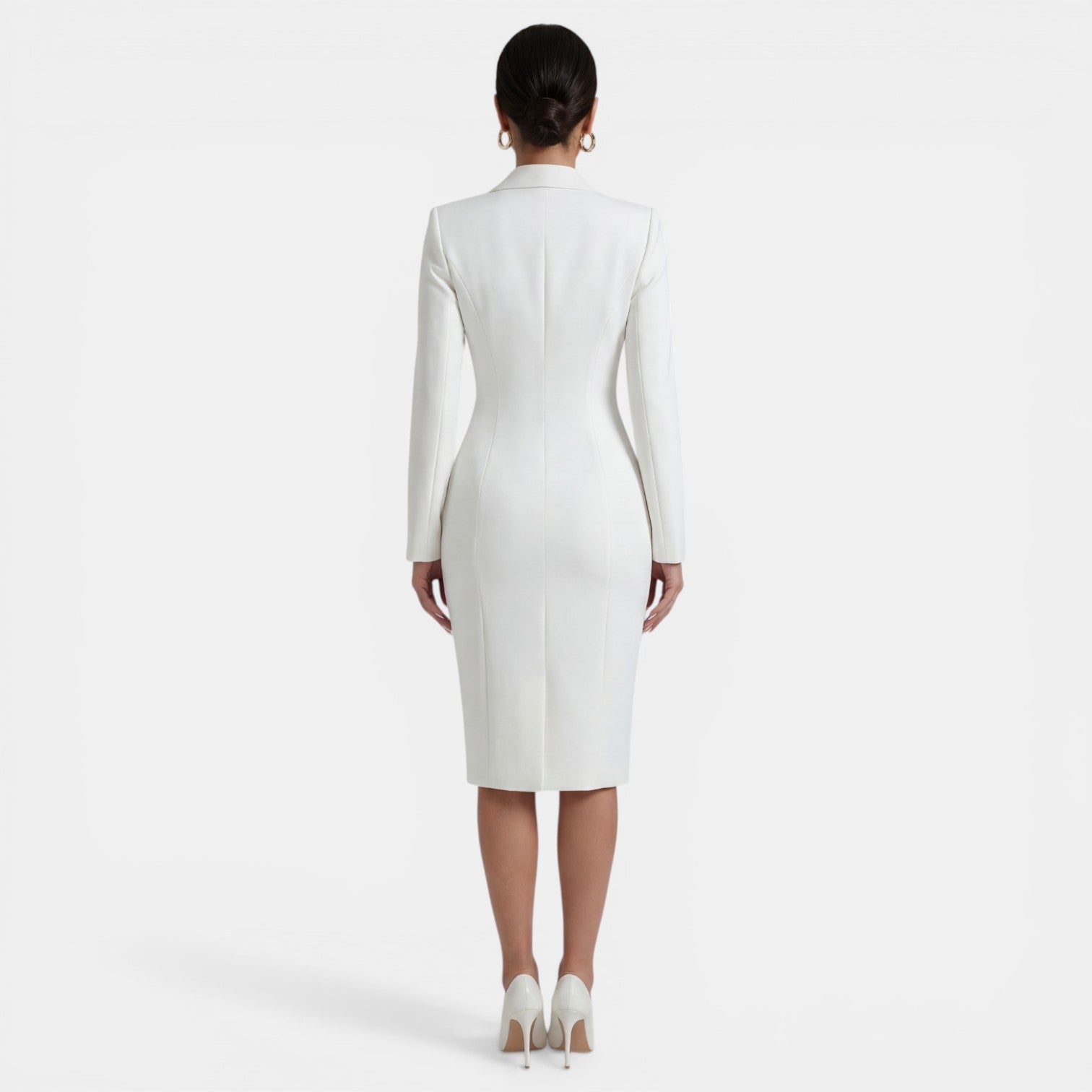 Elegant Women's Midi Blazer Dress