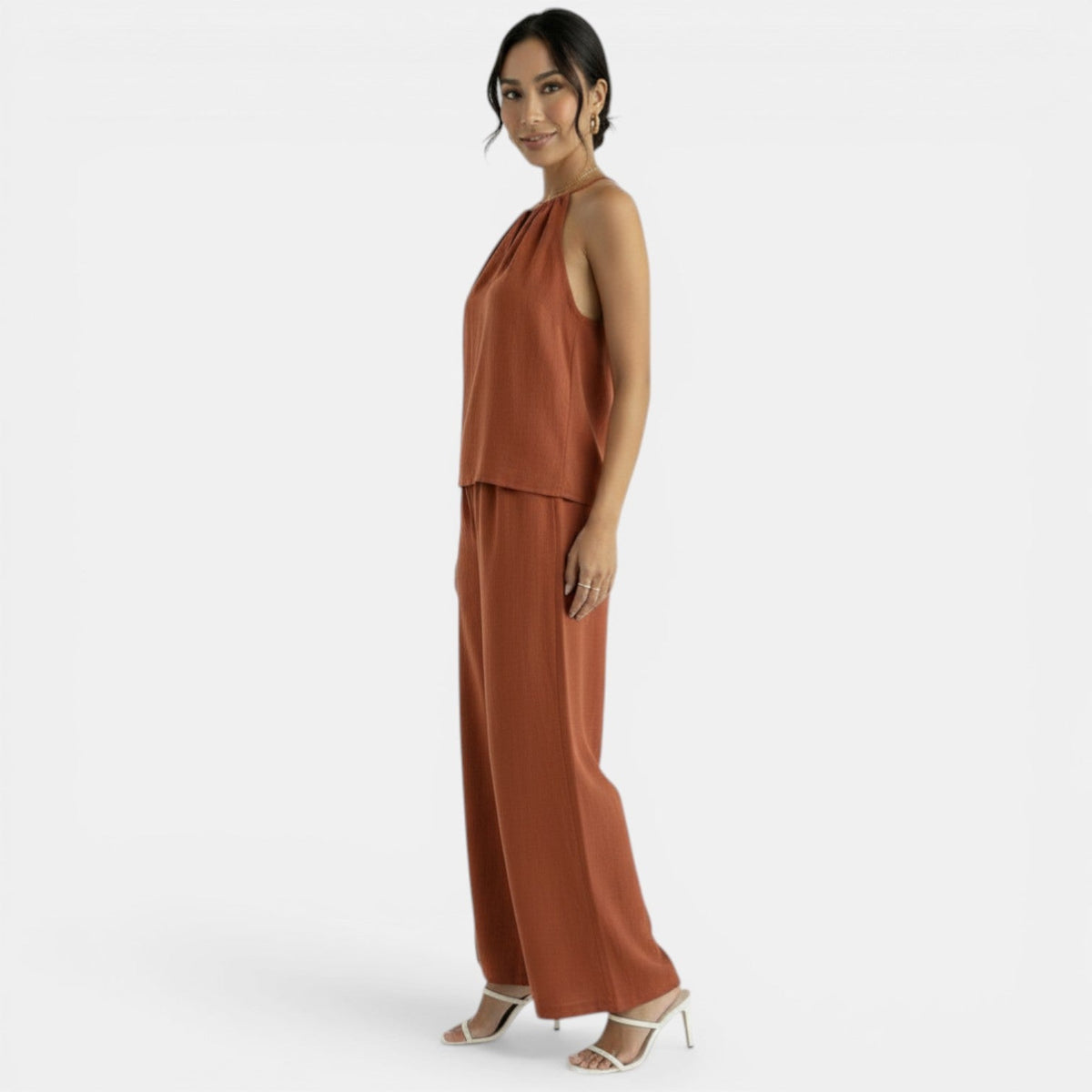 Women's Linen Halter Set