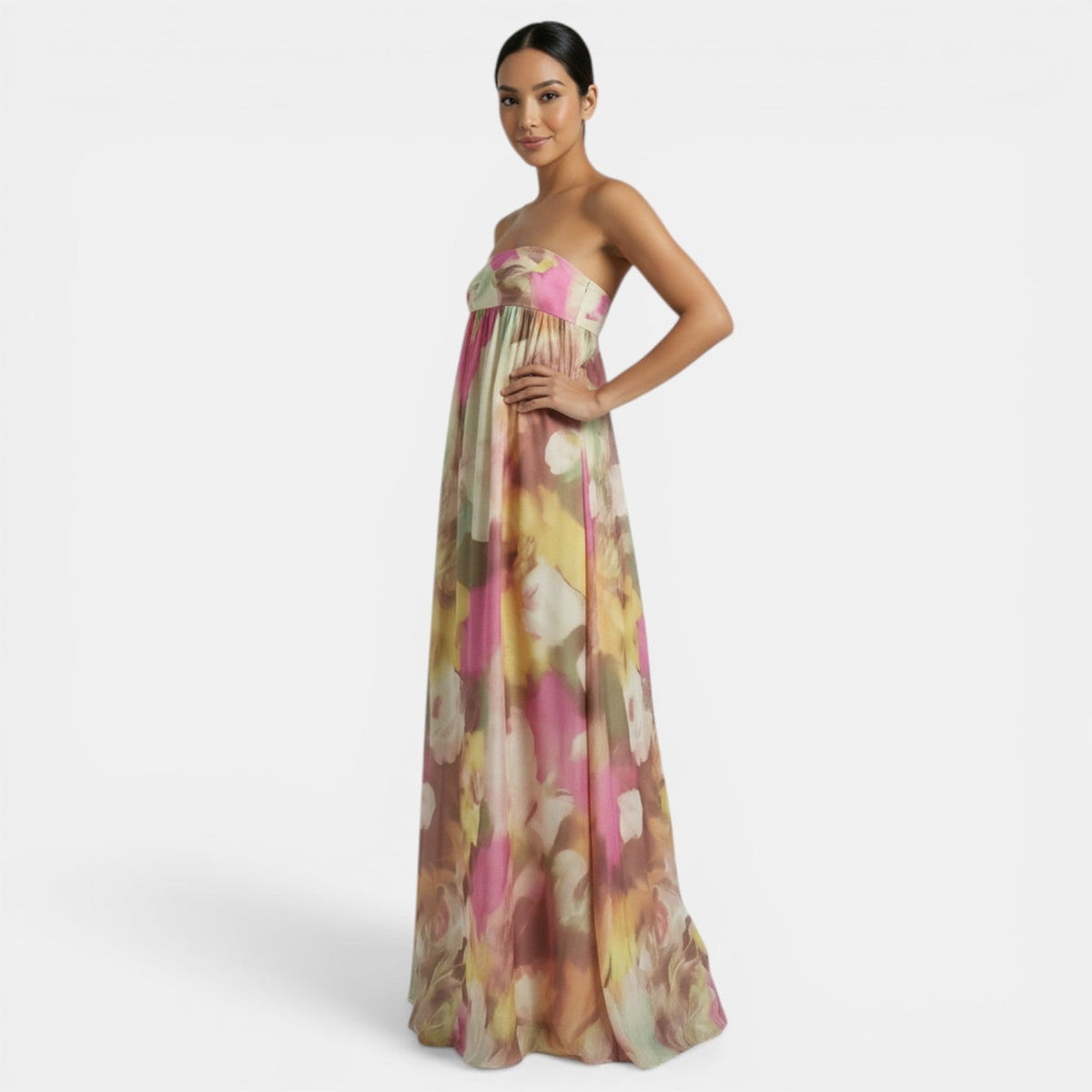Women's Printed Pink Dress