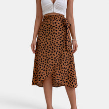 Women's Printed Wrap Skirt with Tie