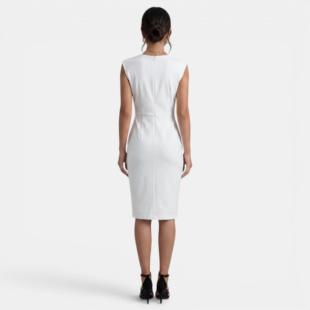 Women's Elegant Draped Midi Dress