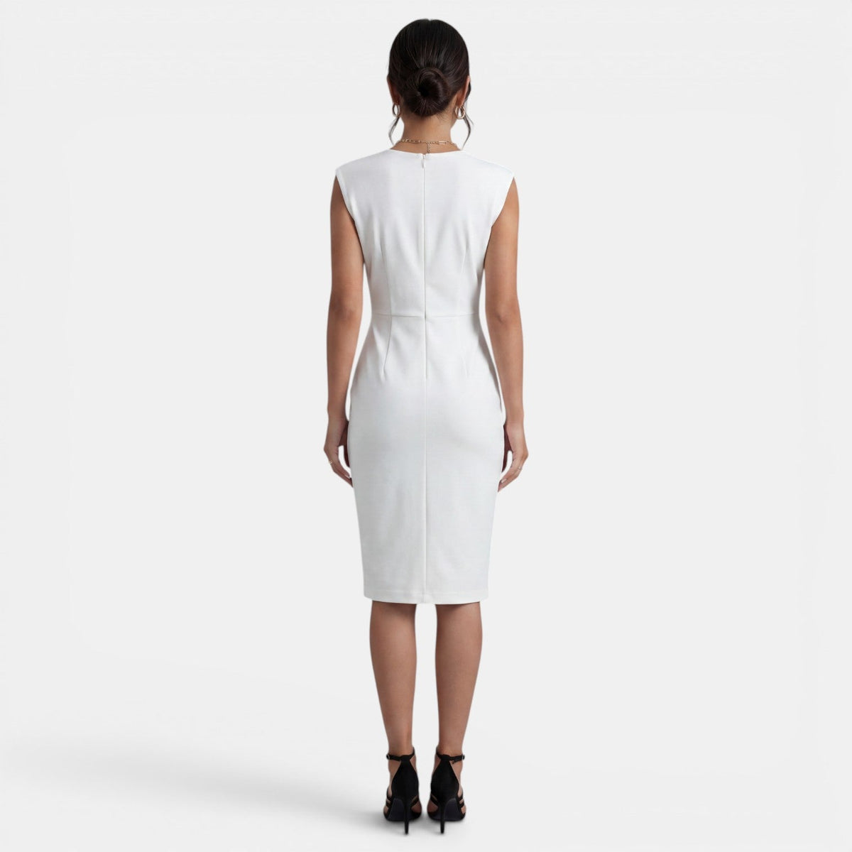 Women's Elegant Draped Midi Dress
