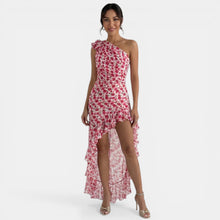 Pink Floral Midi Dress