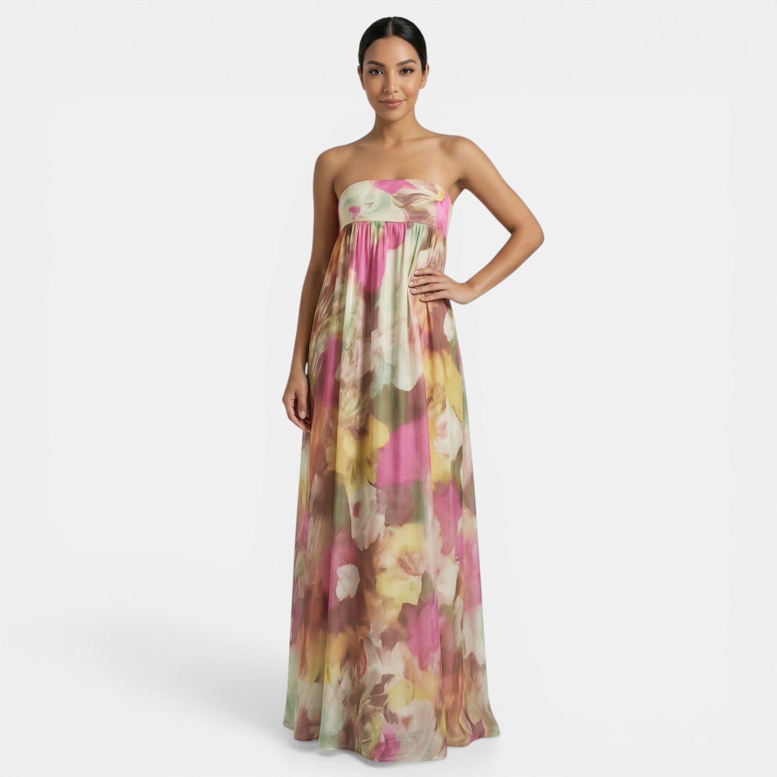 Women's Printed Pink Dress