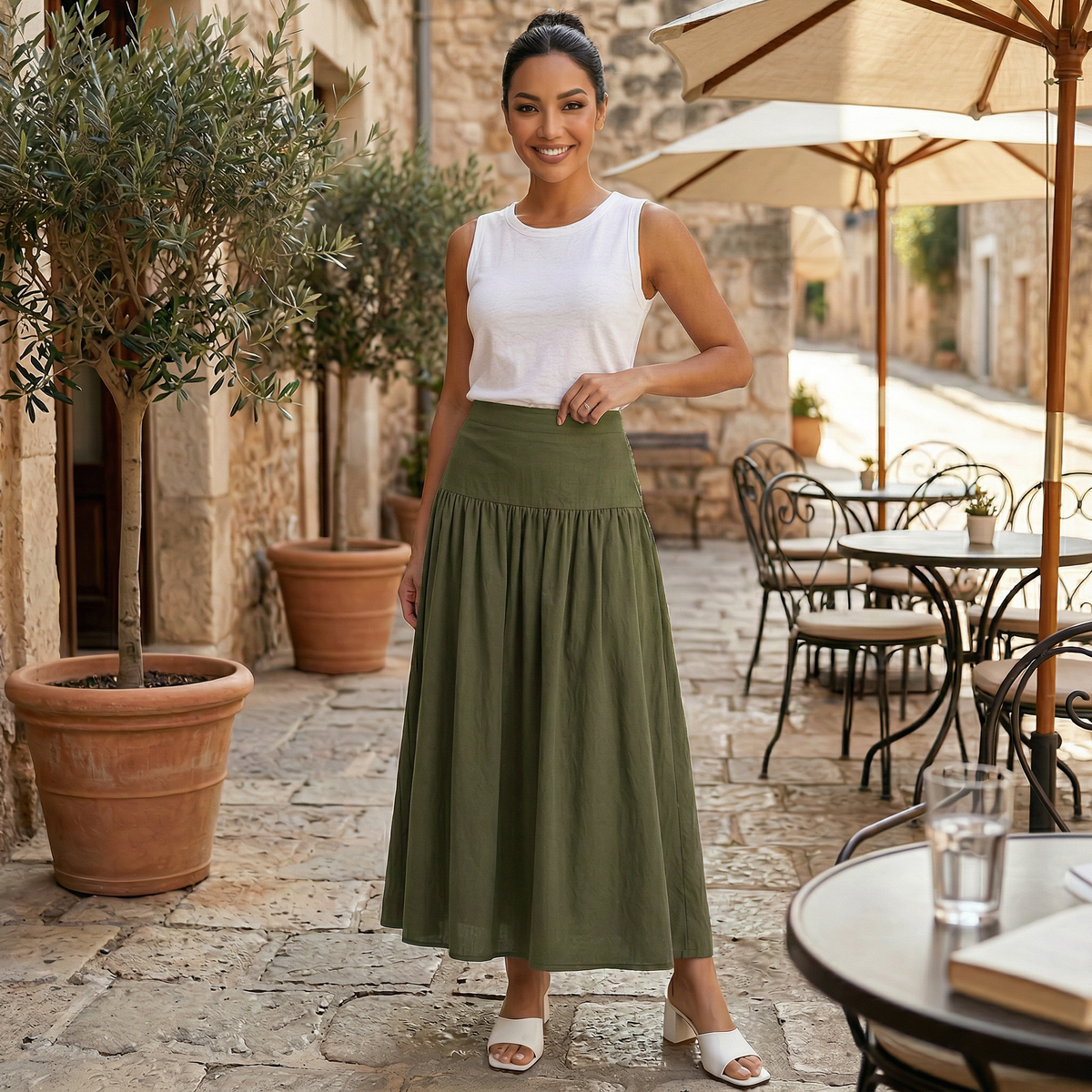 Women's Long Cotton Skirt