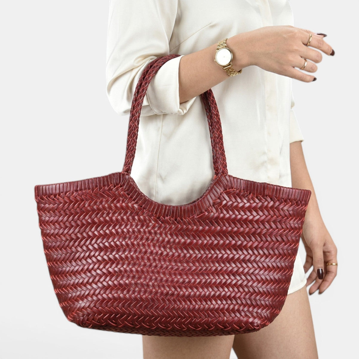 Women's Raffia Shopper Bag