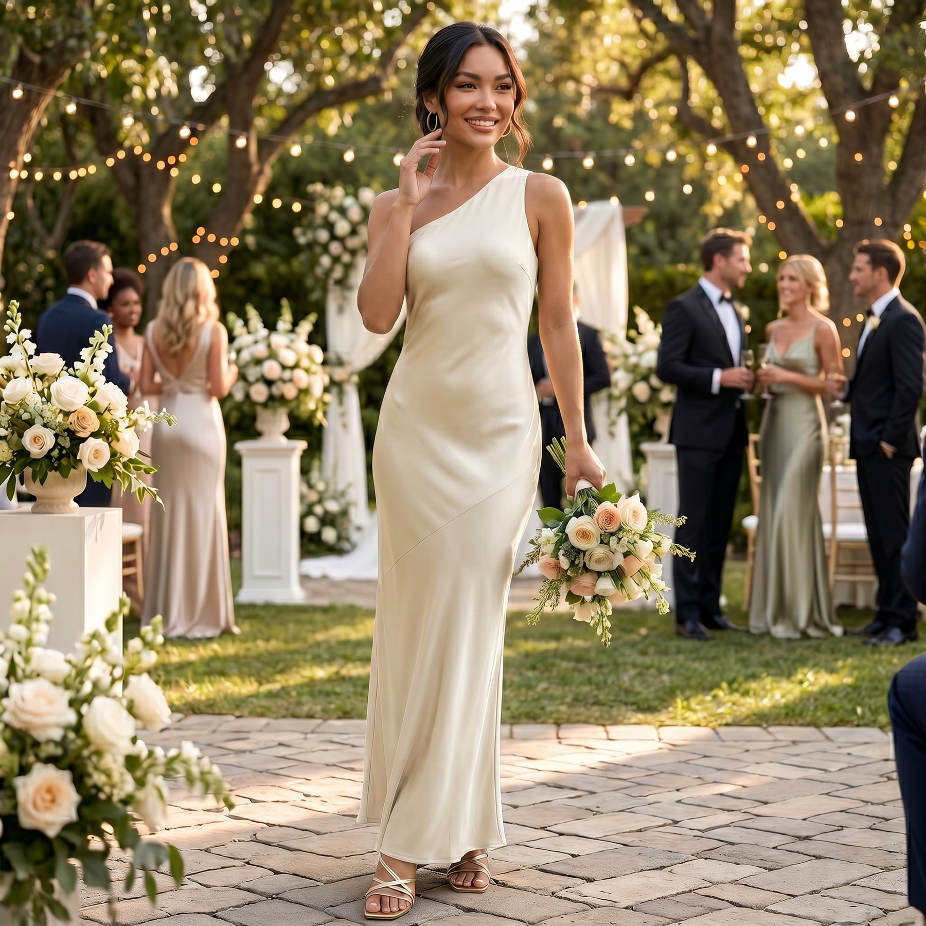 Open-back Lace Maxi Dress