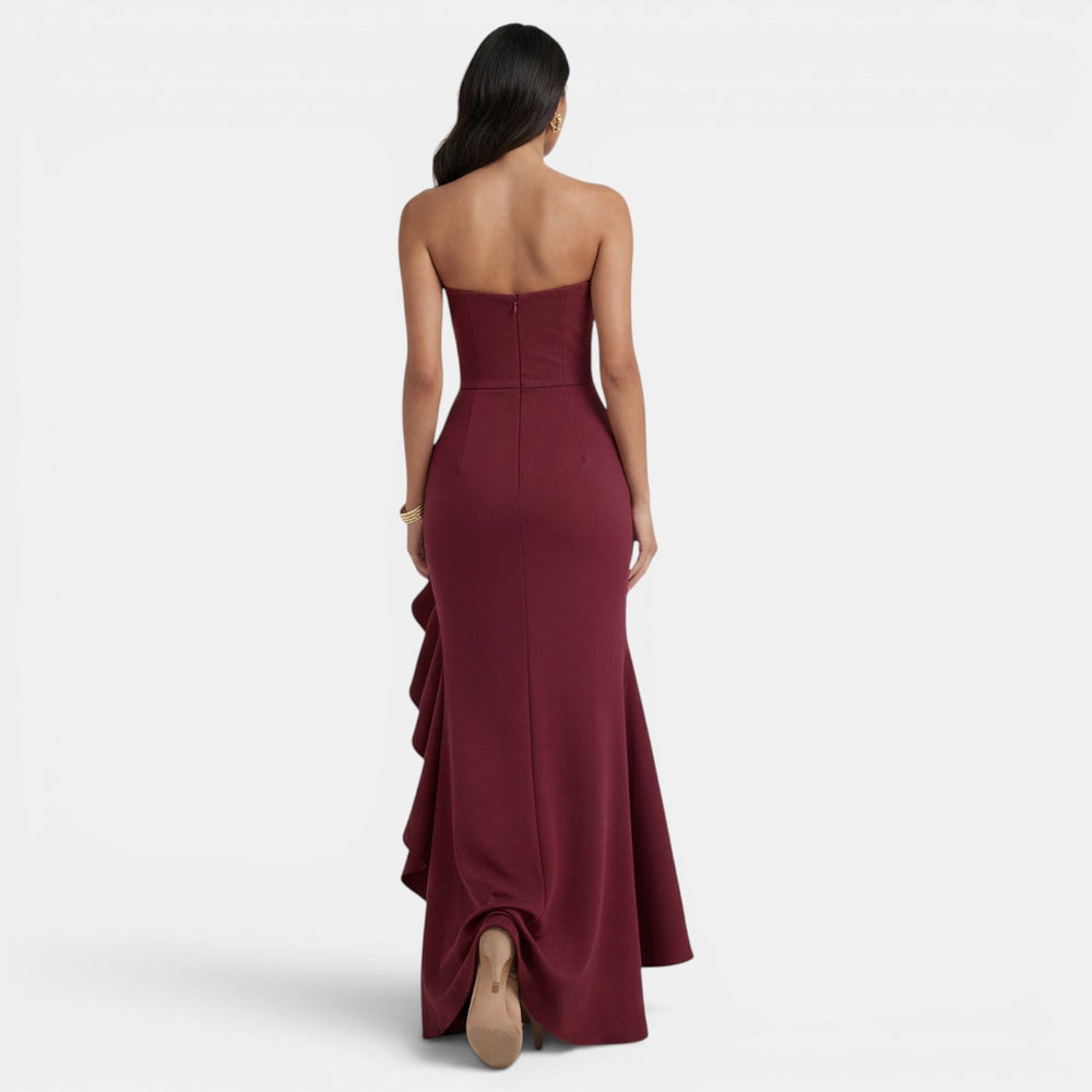 Women's Elegant Asymmetrical Strapless Dress