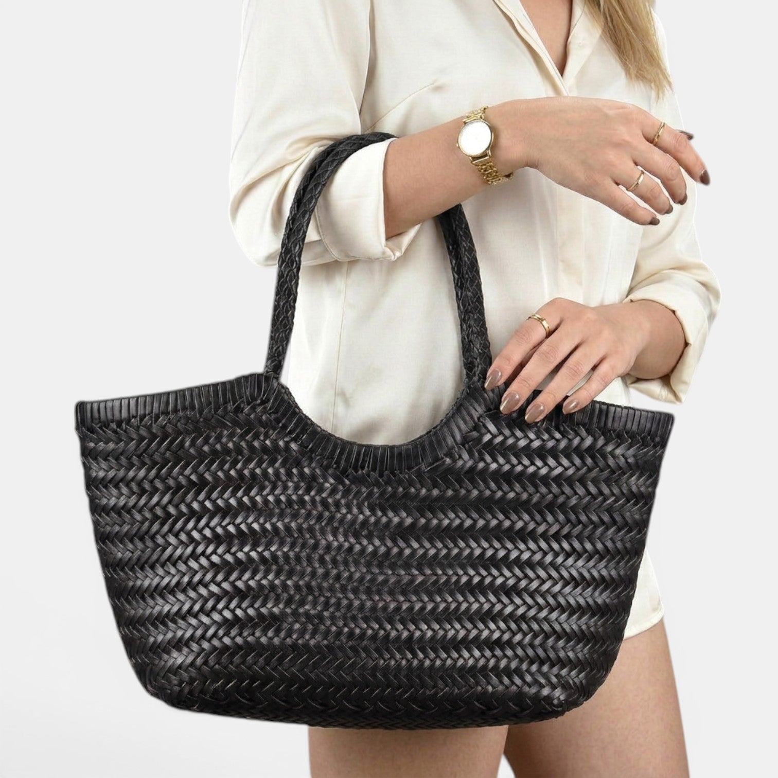 Women's Raffia Shopper Bag