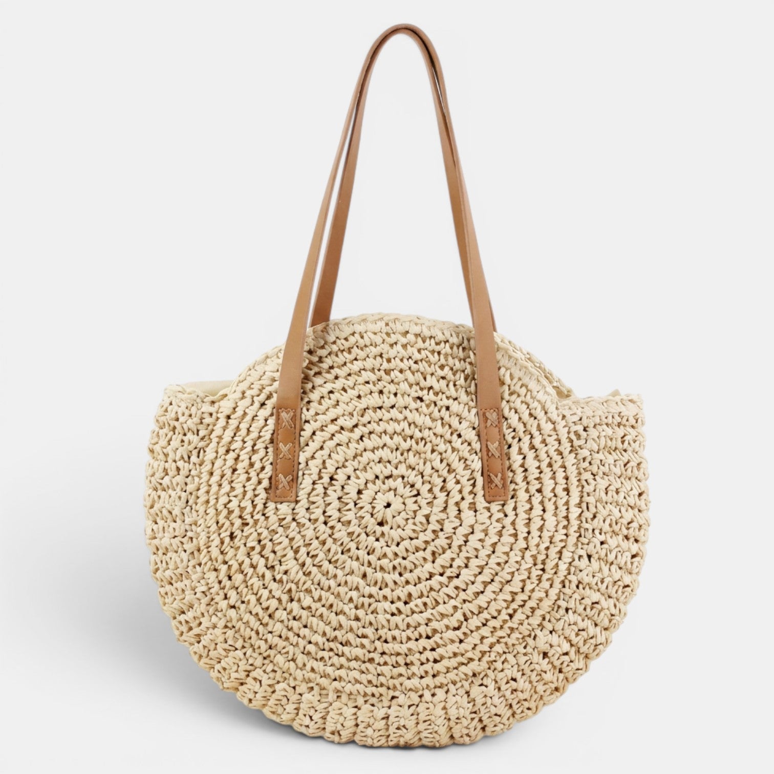 Women's Round Raffia Bag