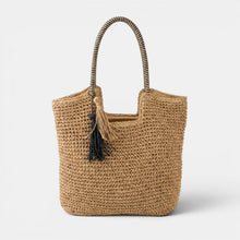 Women's Brown Jute Shopper Bag