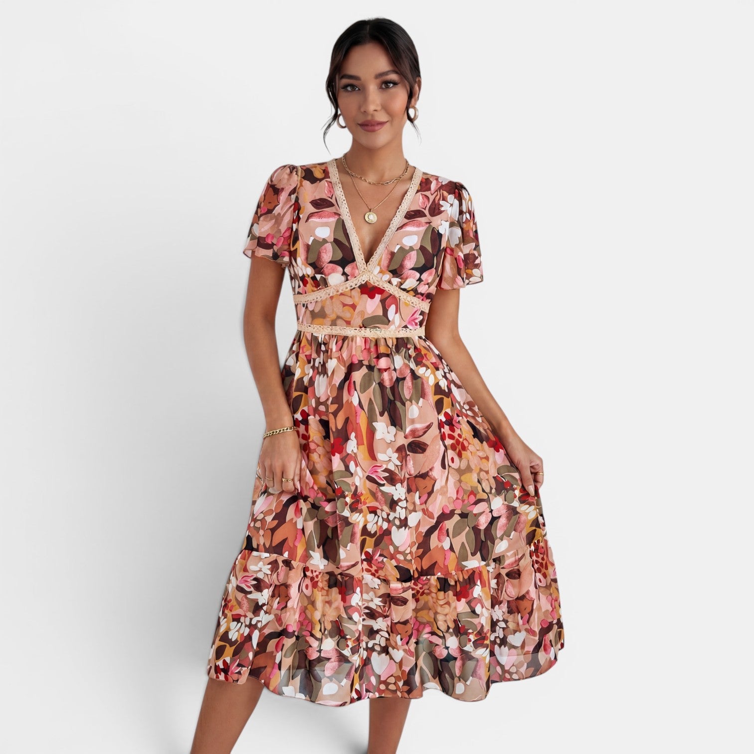 Women's Summer Floral Midi Dress