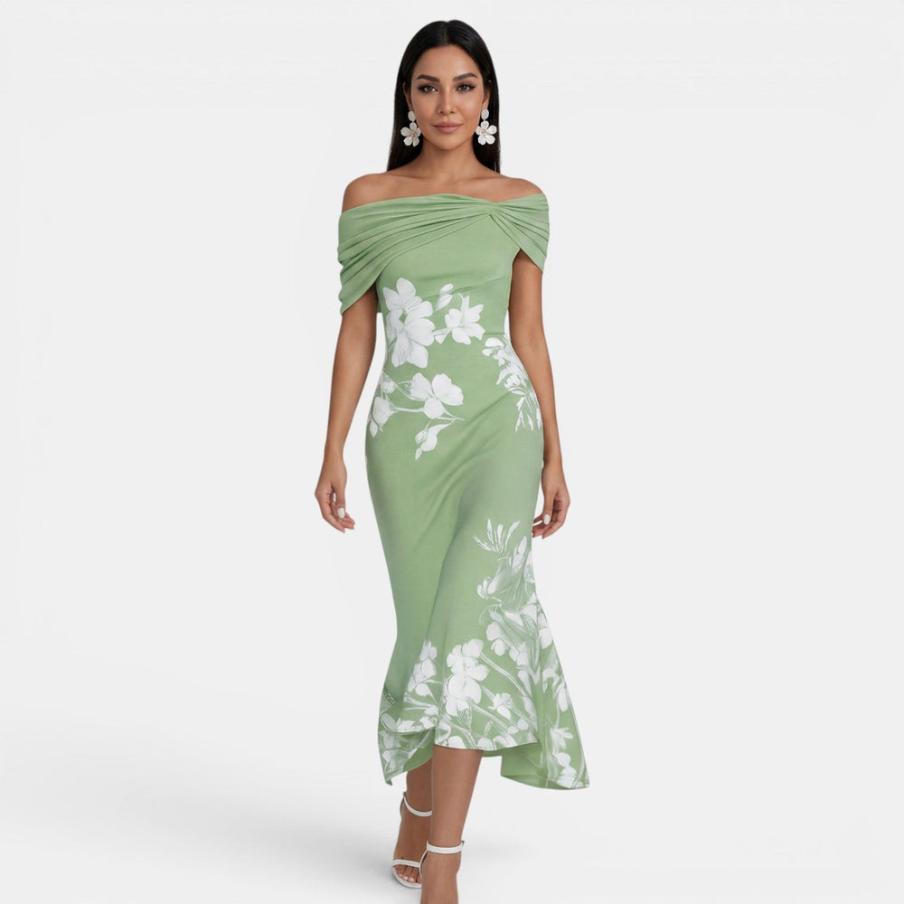 Elegant Women's Floral Midi Dress