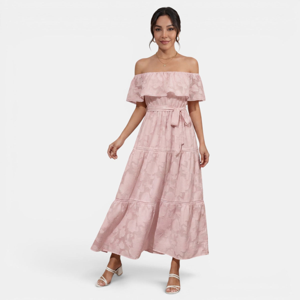 Women's Boho Off-the-Shoulder Dress