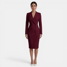 Elegant Women's Midi Blazer Dress