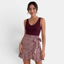 Women's High-Waisted Mini Skirt with Slit