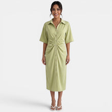 Elegant Shirt Midi Dress
