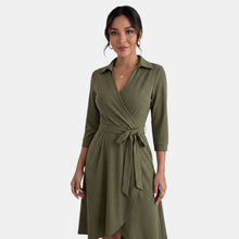 Women's Deep V-Neck Midi Dress