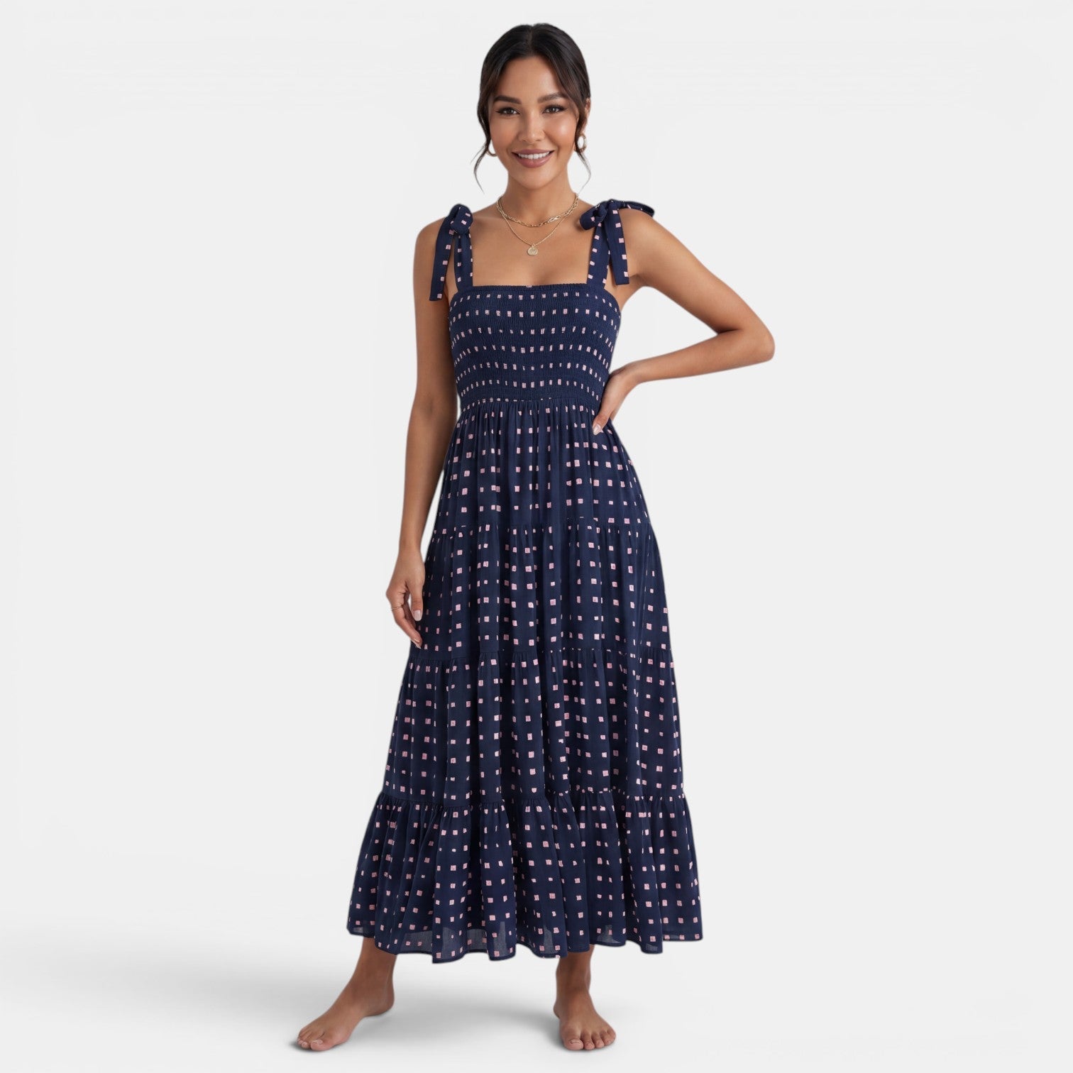 Women's Geometric Print Midi Dress