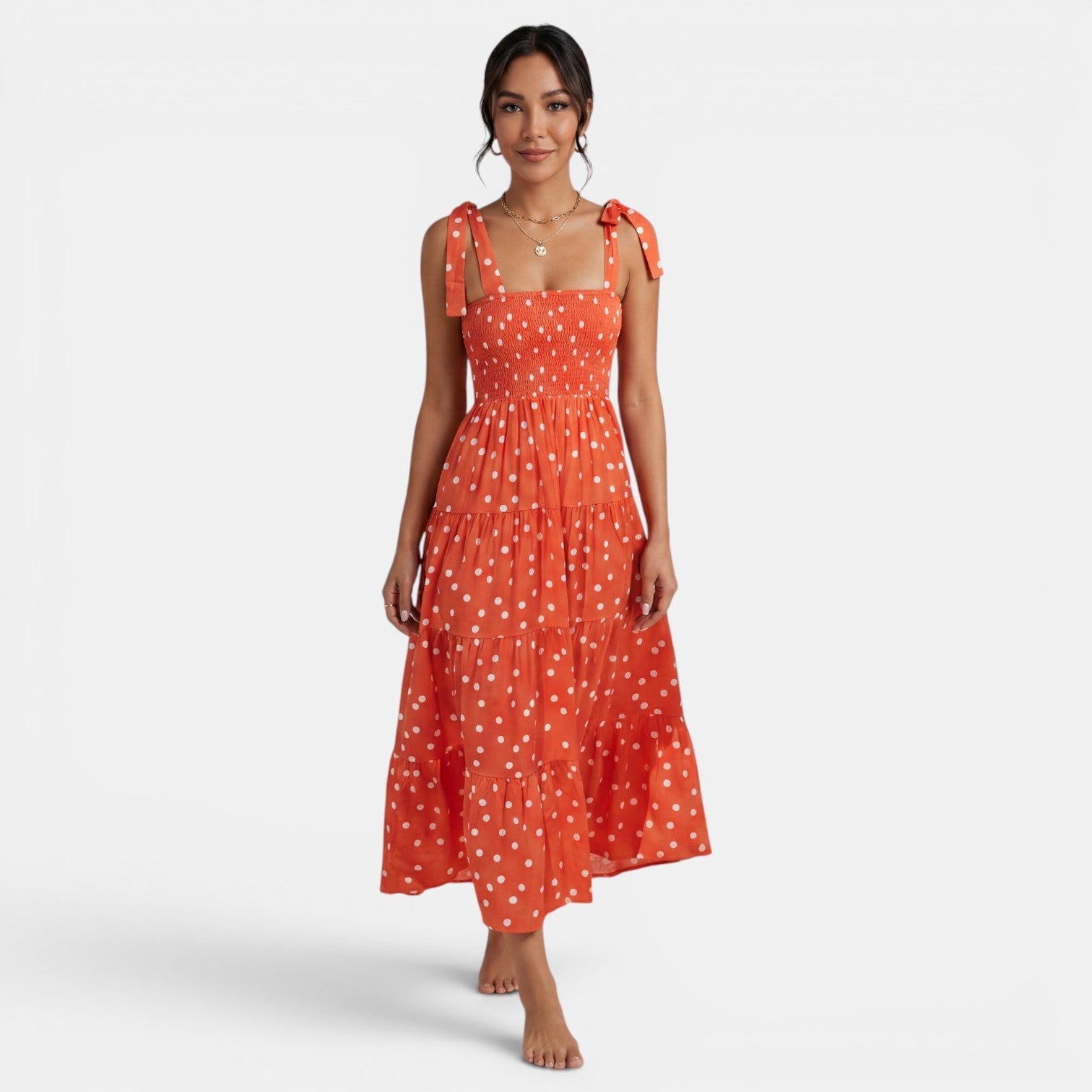 Women's Geometric Print Midi Dress