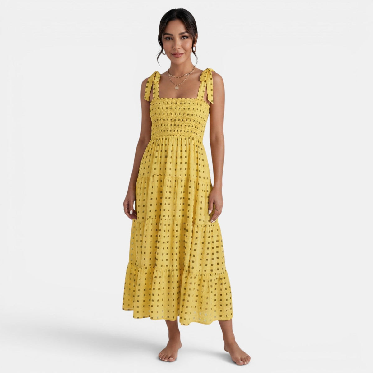 Women's Geometric Print Midi Dress