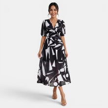 Women's V-Neck Floral Midi Dress