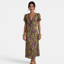 Women's Floral V-Neck Long Summer Dress