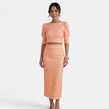 Women's 2-Piece Set Crop Top and Slit Skirt