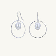 Freshwater Pearl Circular Drop Earrings