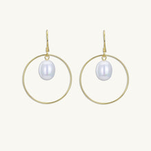 Freshwater Pearl Circular Drop Earrings
