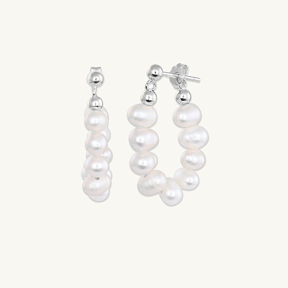 Freshwater Pearl Huggie Earrings