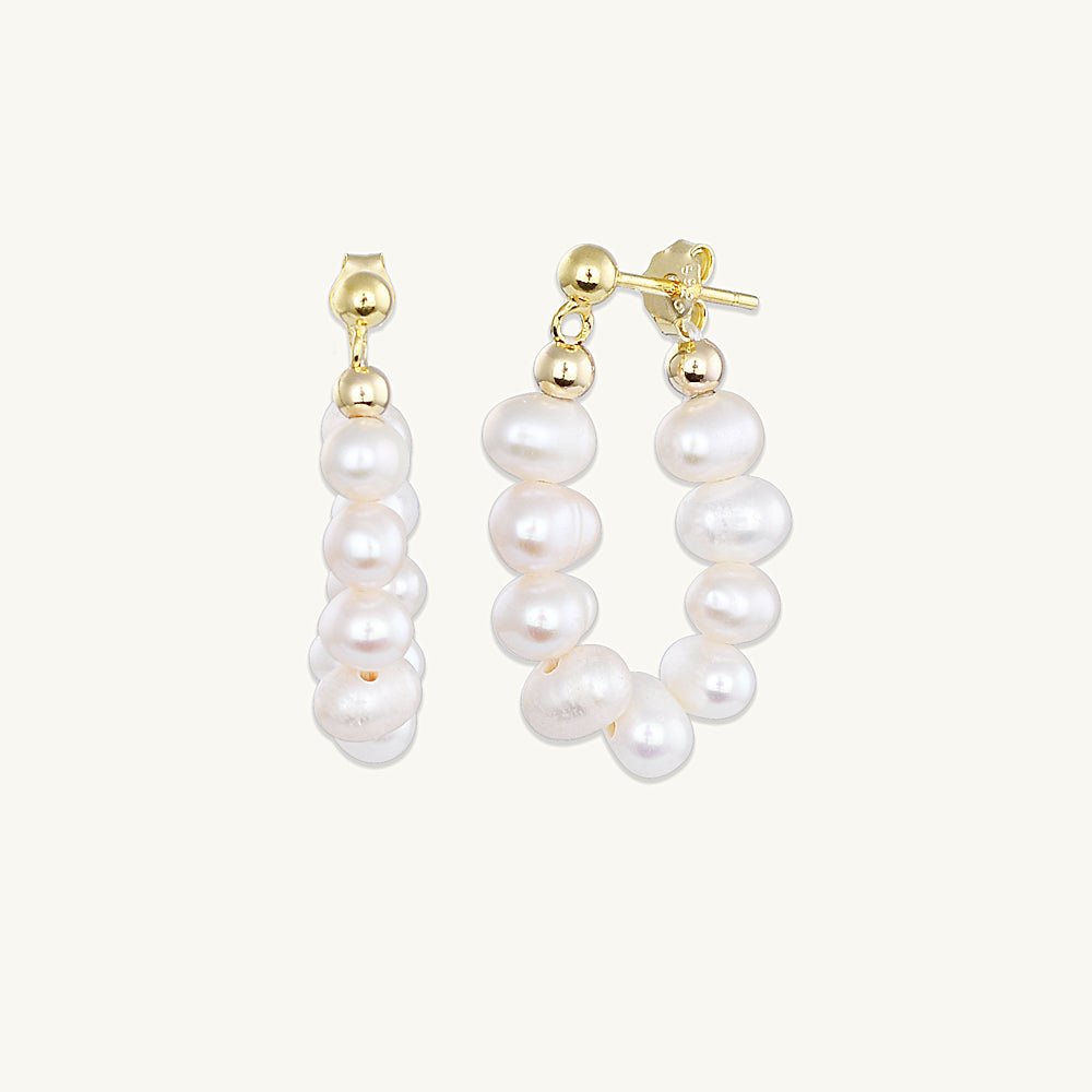 Freshwater Pearl Huggie Earrings