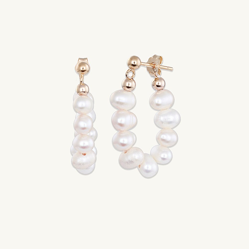 Freshwater Pearl Huggie Earrings