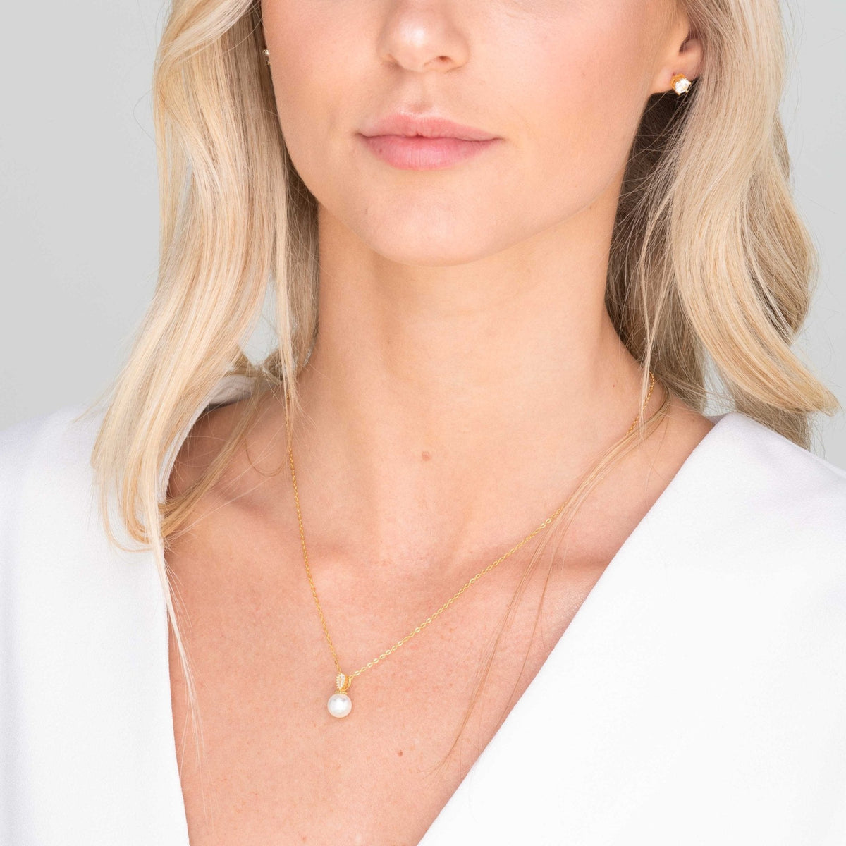 Freshwater Pearl Teardrop Necklace