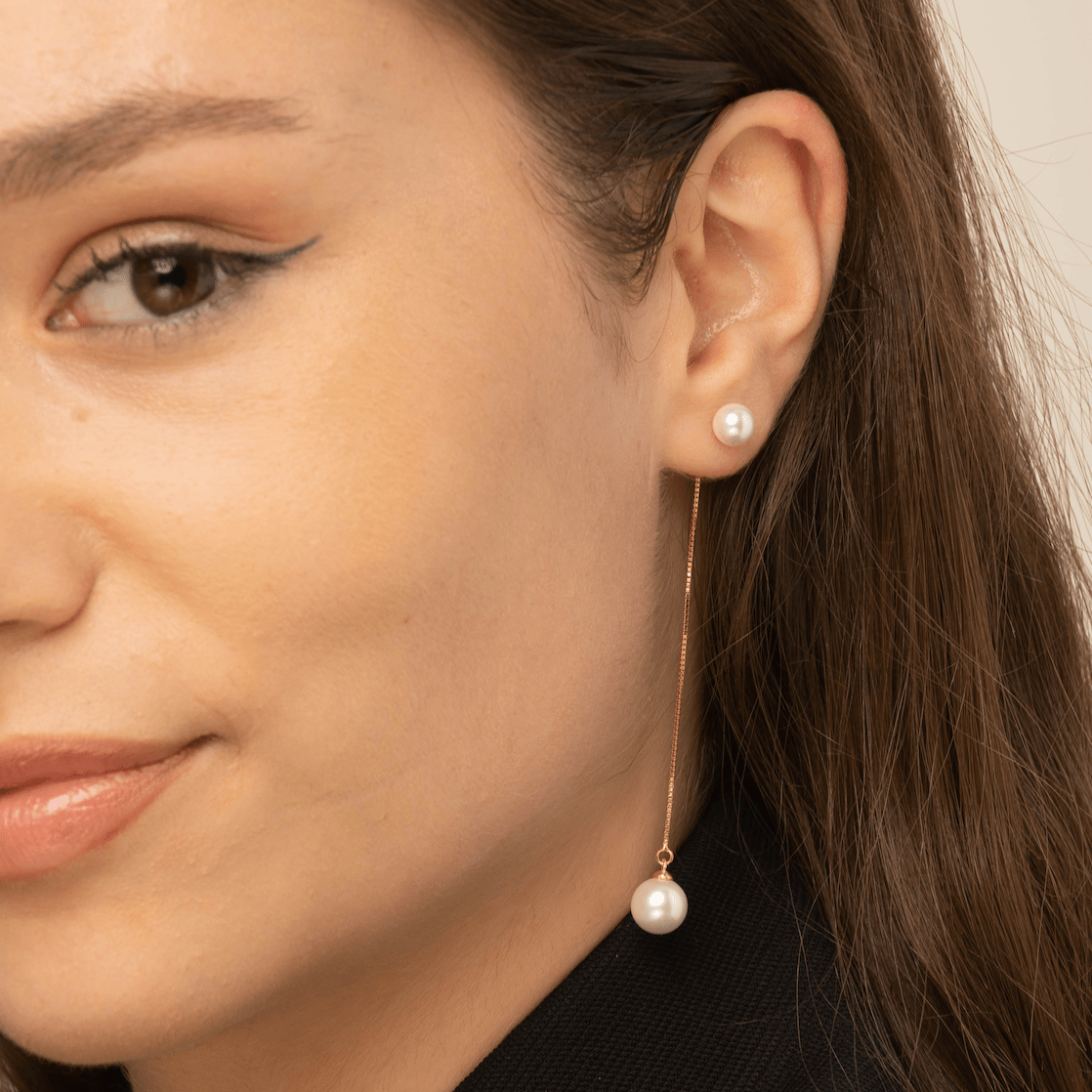 Freshwater Pearl Twin Drop Earrings