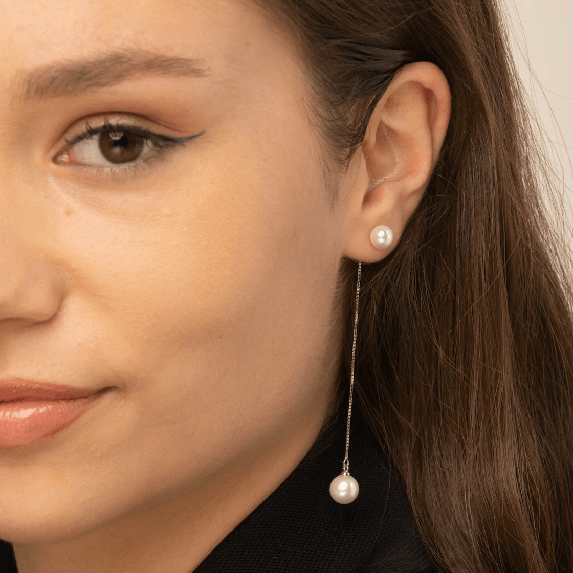 Freshwater Pearl Twin Drop Earrings