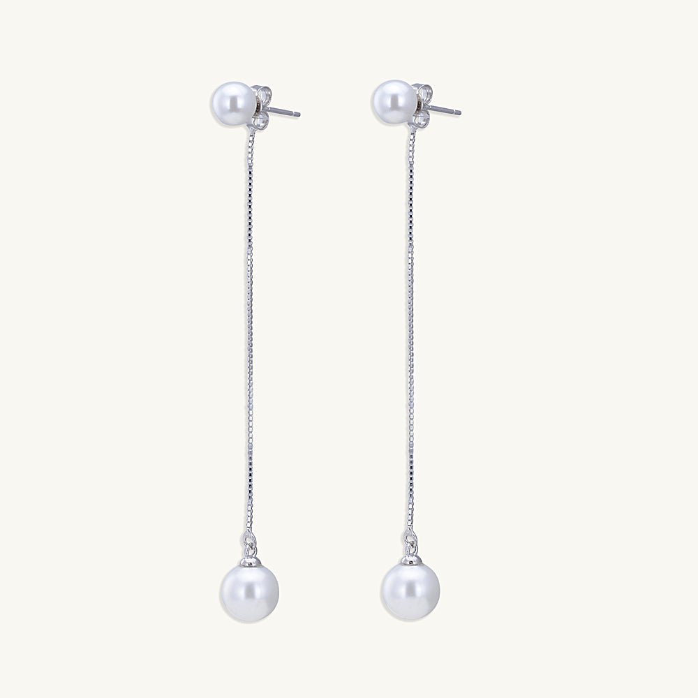 Freshwater Pearl Twin Drop Earrings